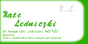 mate ledniczki business card